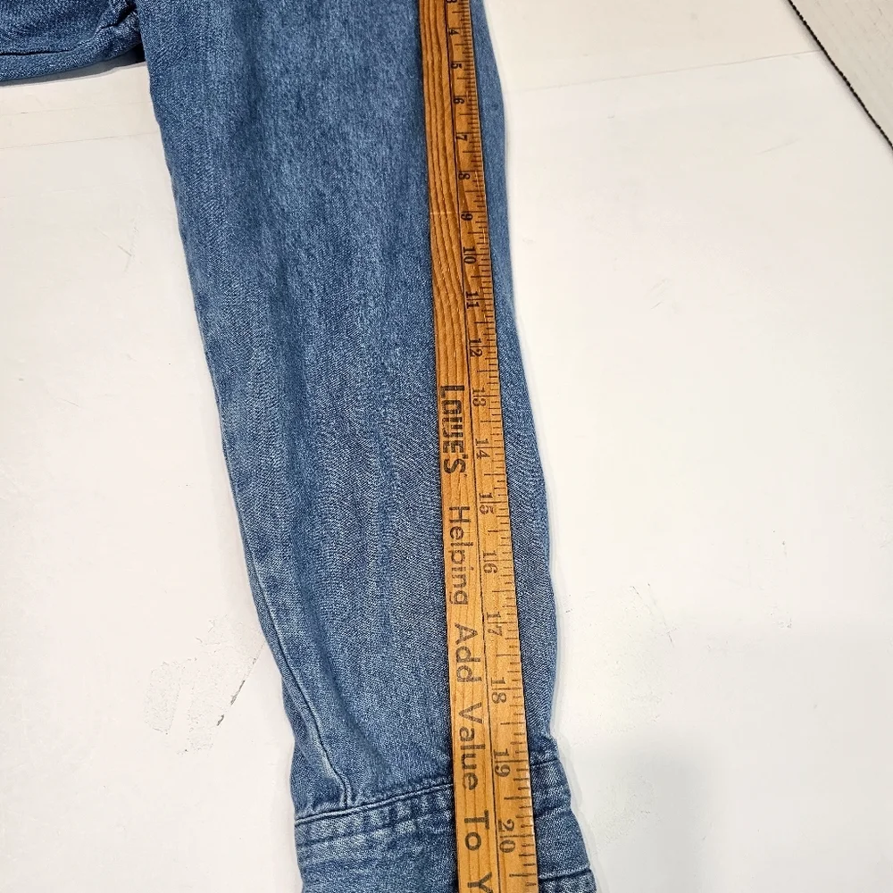 Sun Belt Blue Denim Button-Up Shirt Sz L Womens - Picture 7 of 11